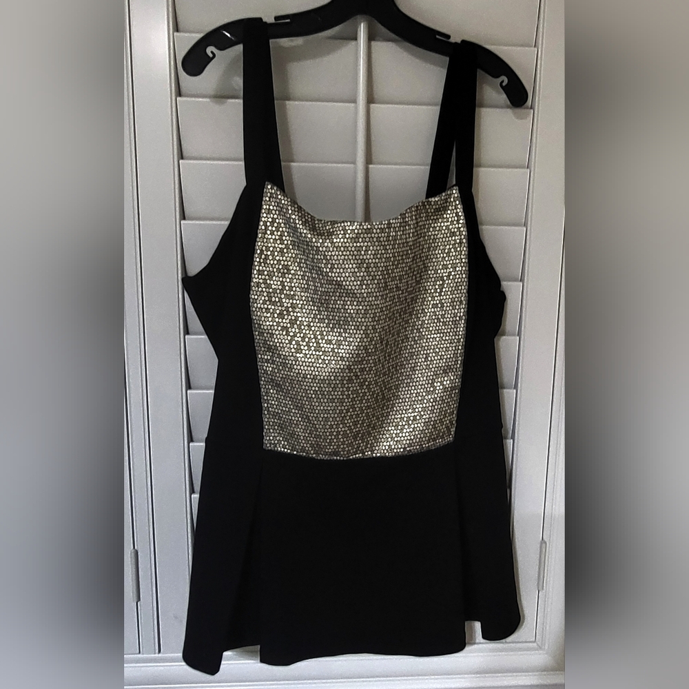 CIty Chic Black and Gold Camisole Top New With Tags Size XL